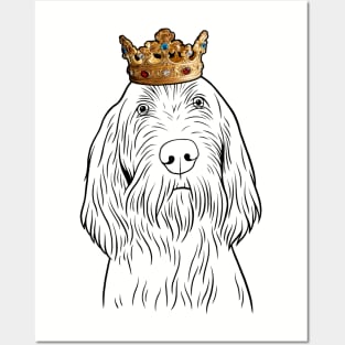 Spinone Italiano Dog King Queen Wearing Crown Posters and Art
